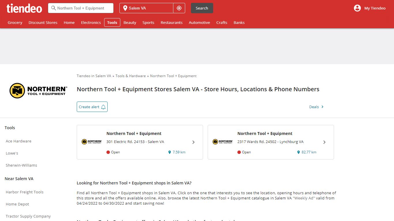 Northern Tool + Equipment Stores in Salem VA | Store Hours & Locations